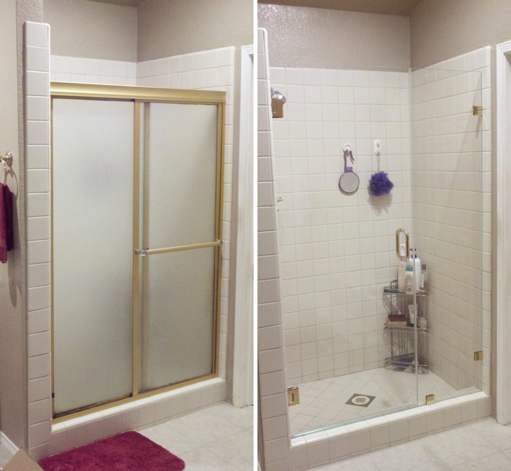 Picture of Before & After Glass Shower Door Installation - Blizzard Frameless